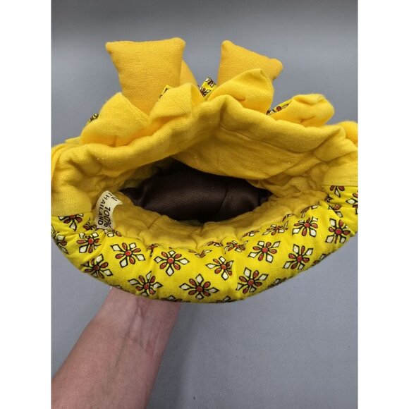 Embroidered Folk Art Yellow Elephant Oven‎ Mitt Handmade in Thailand - Picture 3 of 7